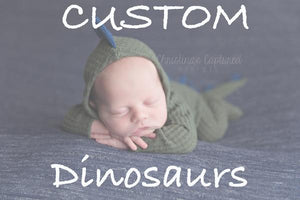 CUSTOM dinosaur sitter or newborn