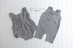 Gray Sitter rompers