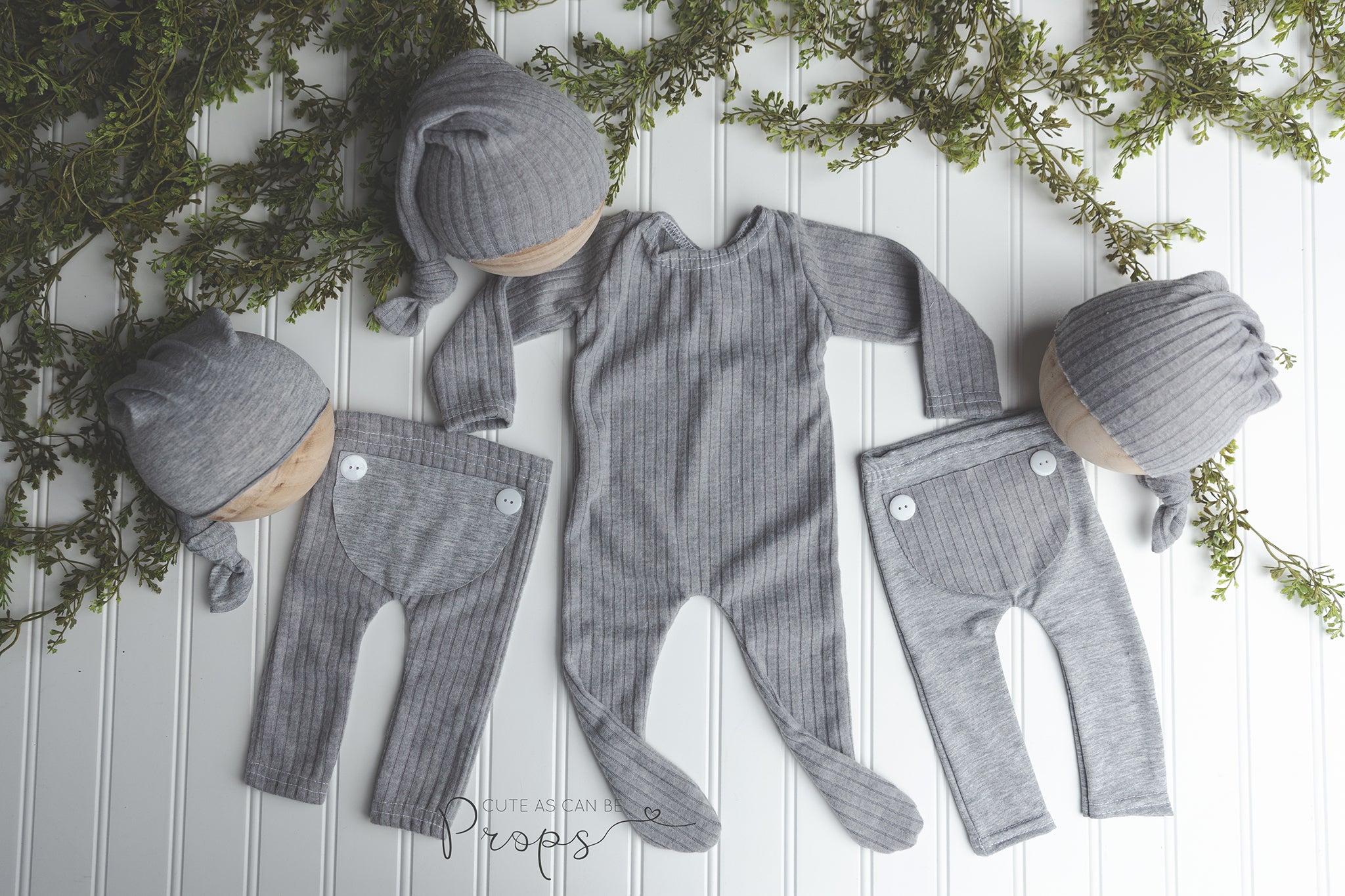 super soft gray newborn pant sets and Pjs