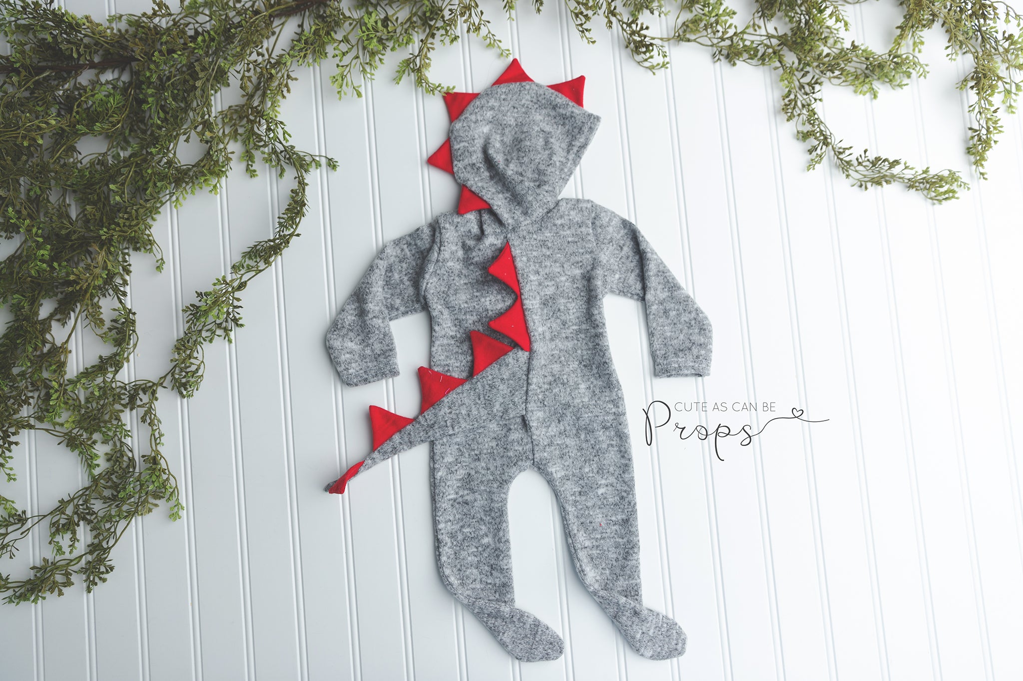 Gray with red hooded dinosaurs